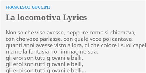 La Locomotiva, Francesco Guccini, lyrics and video 